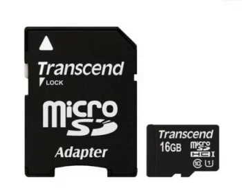 Карта памяти Transcend microSDHC UHS-I Premium 16 ГБ + SD Adapter