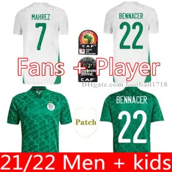 2021 Algeria MAHREZ Home Soccer Jerseys 20 21 algeria two stars FEGHOULI BENNACER Football Shirts Maillot de Foot Uniforms